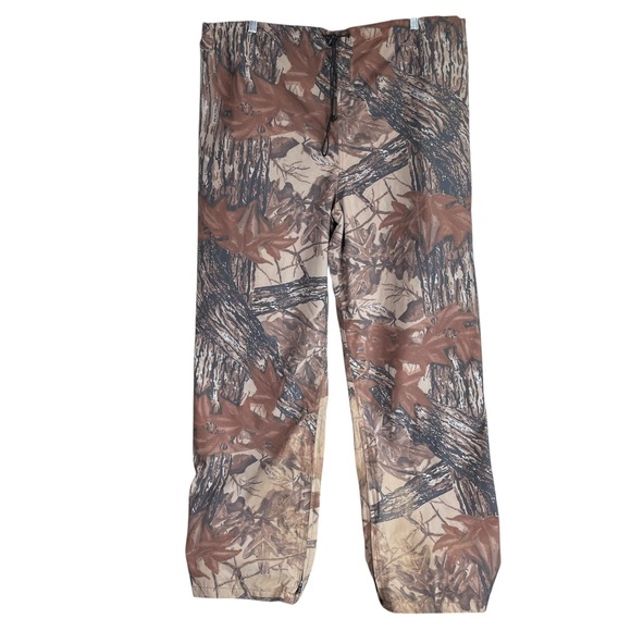 Vintage 10x Goretex Camo Rain Pants Mens 2XL Tall Realtree Elastic Waist Nylon - Picture 1 of 6